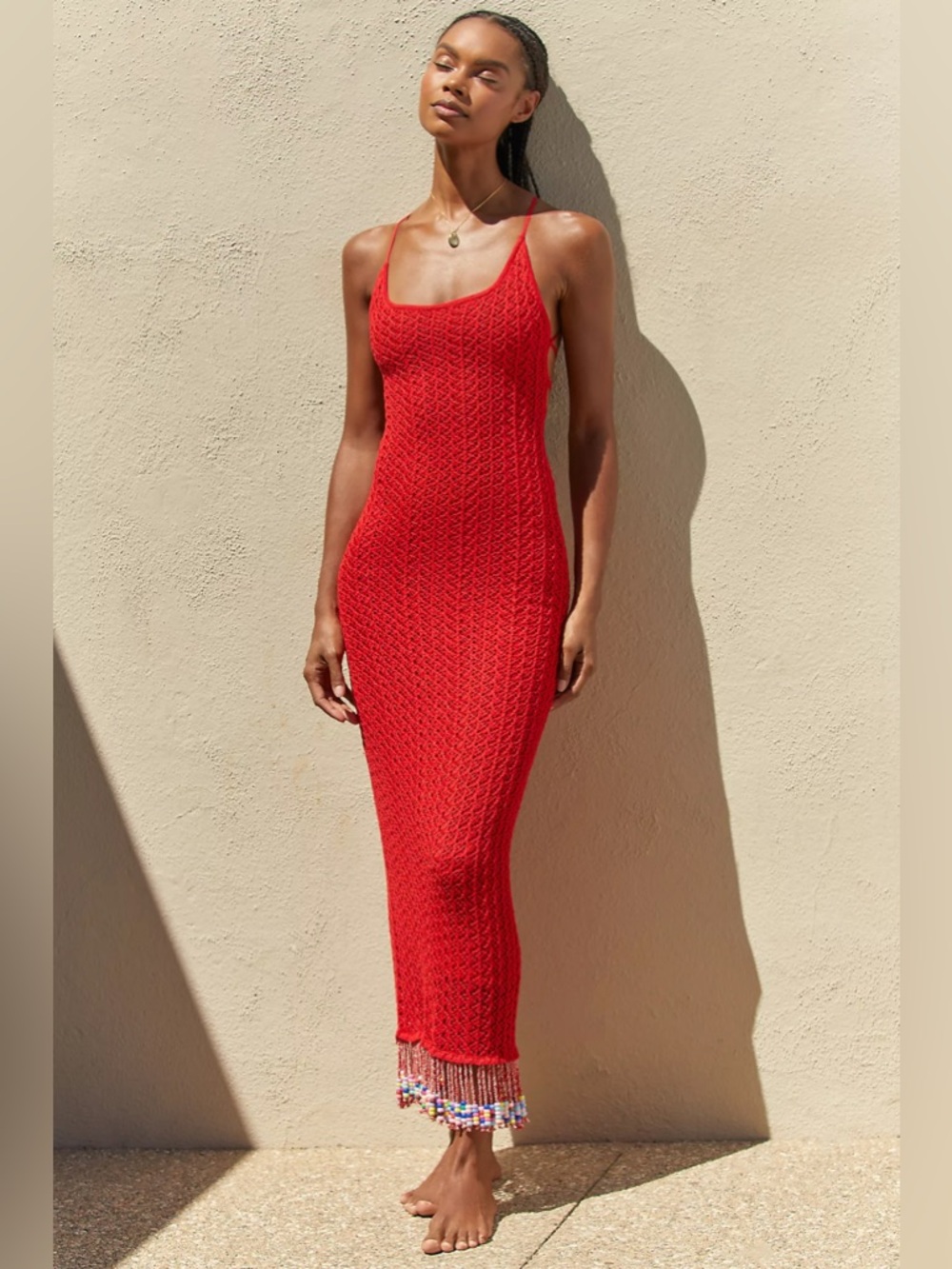 Anthropologie Capittana Ali Beads Knitted Maxi Dress